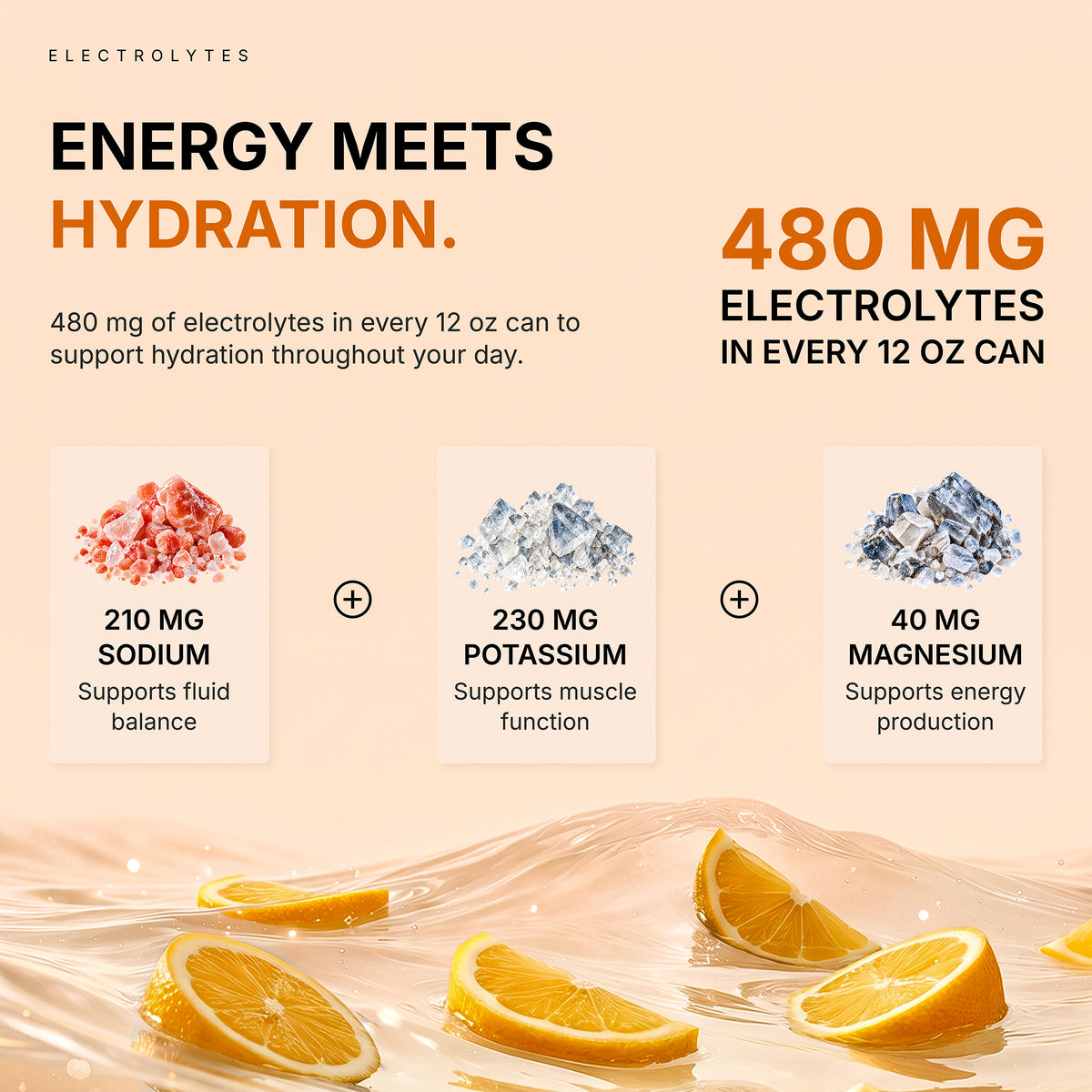 Energy + Electrolyte Drink – Orange